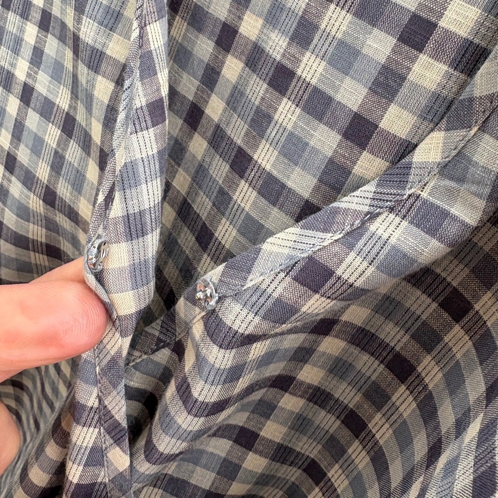 Christy Dawn The Saunders 100% Organic Cotton Slate Gingham Dress NWOT Sz XL - Picture 7 of 17